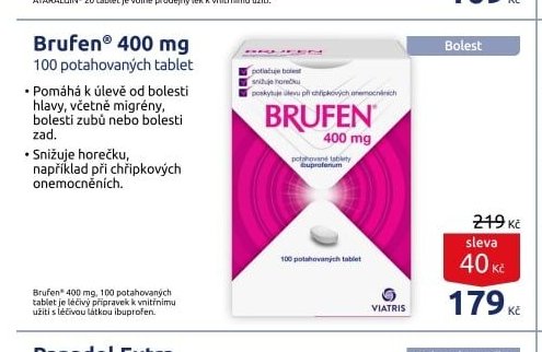 Brufen 400 mg 100 potahovaných tablet