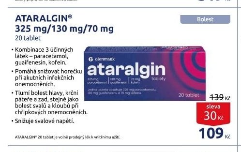 ATARALGIN 325 mg/130 mg/70 mg 20 tablet