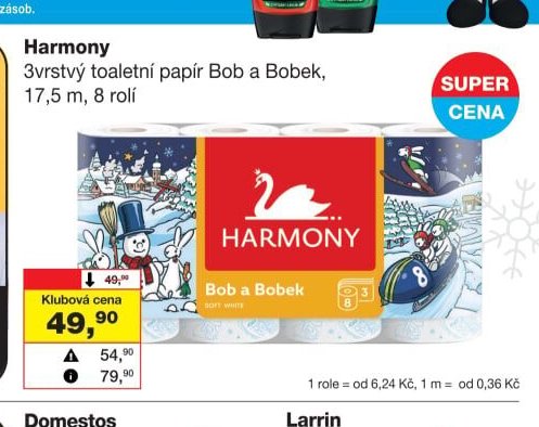 Harmony Bob a Bobek toaletní papír