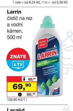Larrin čistič na rez a vodní kámen
