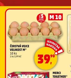 Čerstvá vejce Velikost M