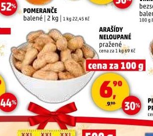 Arašídy neloupané pražené
