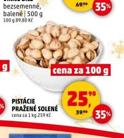 Pistácie pražené solené