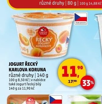 JOGURT ŘECKÝ KARLOVA KORUNA