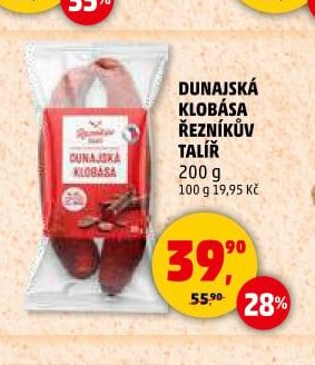 Dunajská klobása Řezníkův talíř 200 g