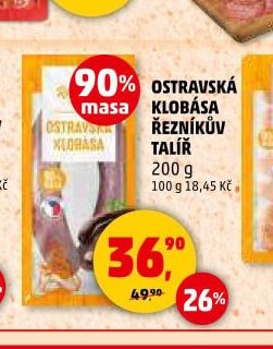 Ostravská klobása Řezníkův talíř 200 g