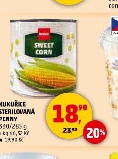 Kukuřice sterilovaná Penny