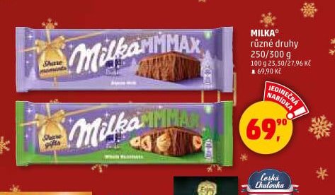 Milka různé druhy