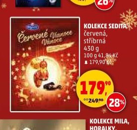 KOLEKCE SEDITA červená, stříbrná