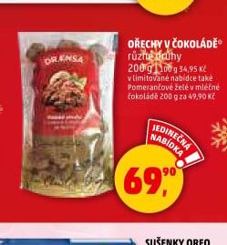 OŘECHY V ČOKOLÁDĚ různé druhy