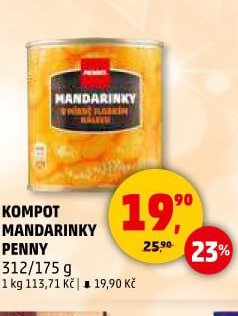 Kompot mandarinky Penny