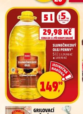 Slunečnicový olej Penny