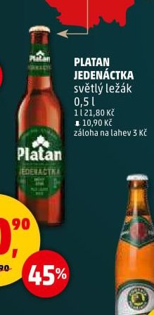 PLATAN JEDENÁCTKA světlý ležák