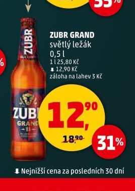 ZUBR GRAND světlý ležák