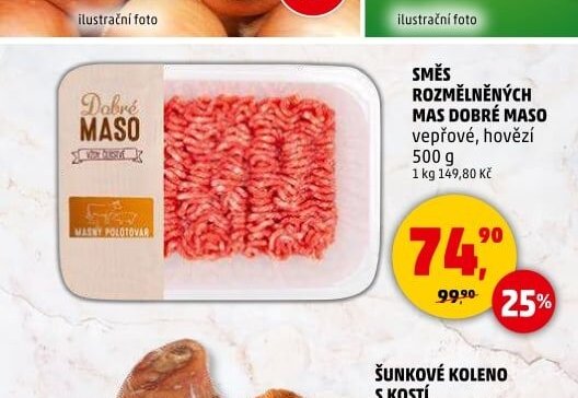 Směs rozmělněných mas Dobré maso