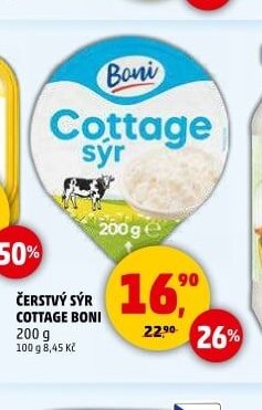 ČERSTVÝ SÝR COTTAGE BONI 200 g