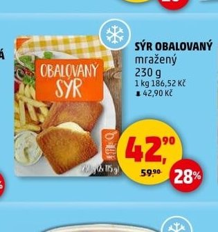 SÝR OBALOVANÝ mražený
