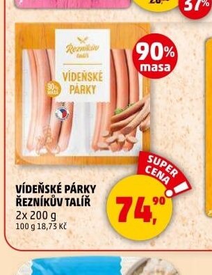 Vídeňské párky Řezníkův talíř