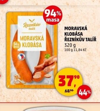 Moravská klobása Řezníkův talíř