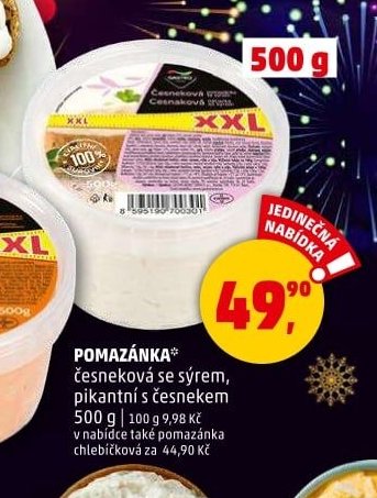 Pomazánka česneková se sýrem XXL 500 g