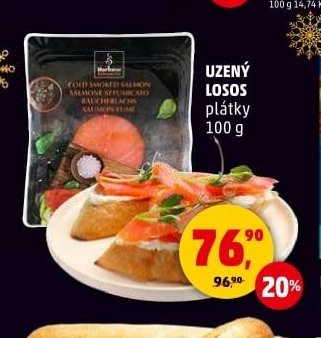Uzený losos plátky 100 g