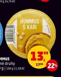 Hummus s kari 120 g