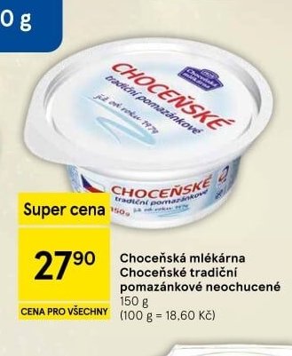 Choceňská mlékárna Choceňské tradiční pomazánkové neochucené