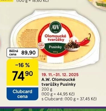A.W. Olomoucké tvarůžky Pusinky