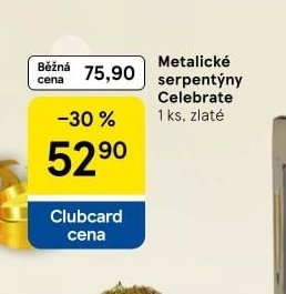 Metalické serpentýny Celebrate