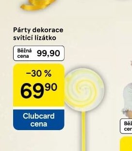 Párty dekorace svítící lízátko