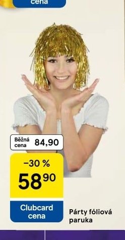 Párty fóliová paruka