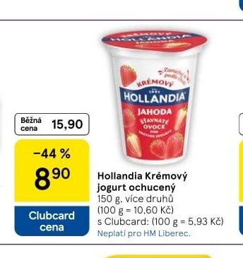 Hollandia Krémový jogurt ochucený