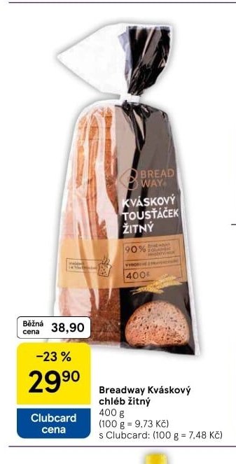 Breadway Kváskový chléb žitný