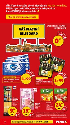 aktuální leták Penny Market 2.1.2026-7.1.2026