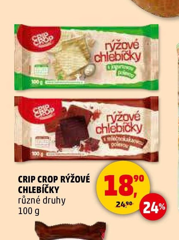 CRIP CROP RÝŽOVÉ CHLEBÍČKY