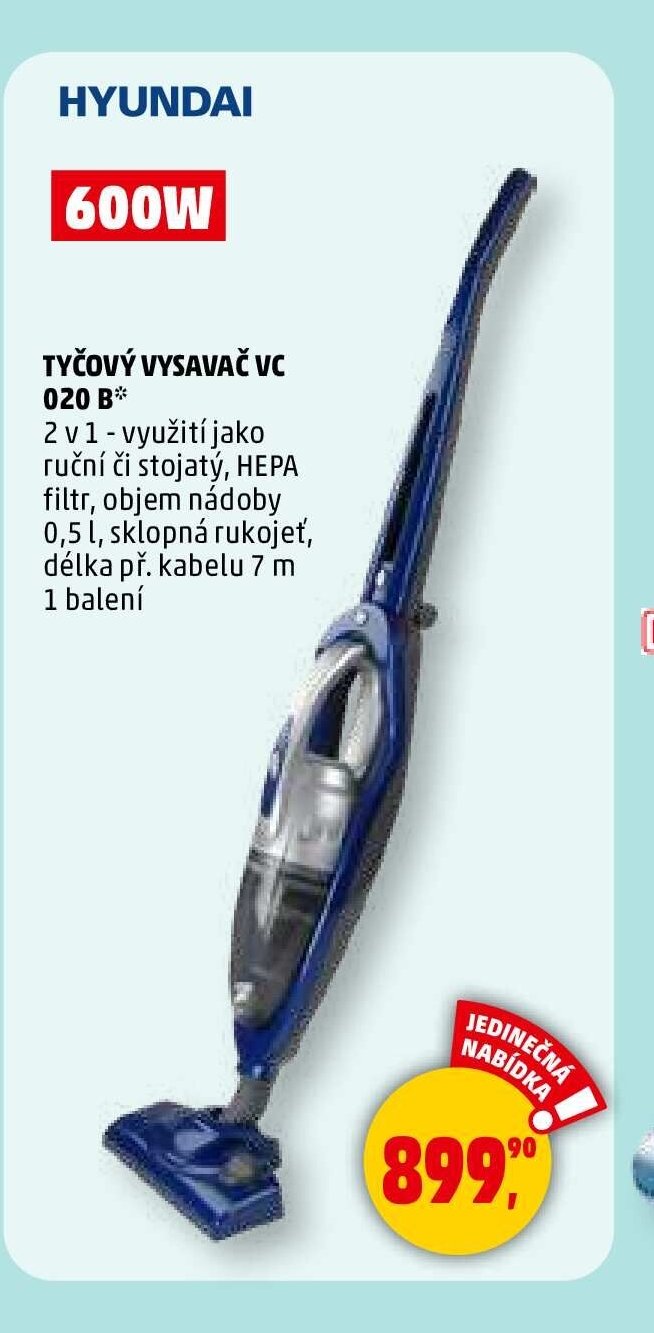 Hyundai tyčový vysavač VC 020 B