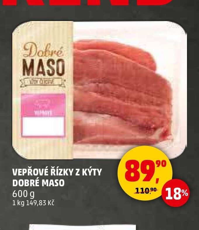 Vepřové řízky z kýty Dobré maso