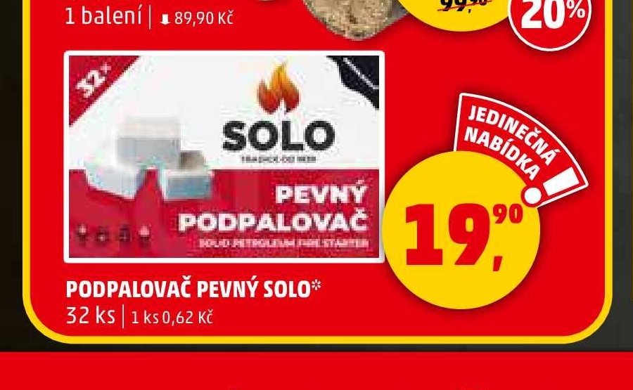 Podpalovač pevný Solo