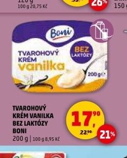 TVAROHOVÝ KRÉM VANILKA BONI