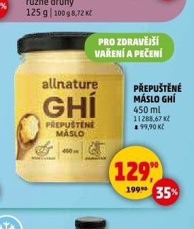 PŘEPUŠTĚNÉ MÁSLO GHÍ ALLNATURE