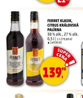 Fernet Klasik, Citrus likér 0,5 l