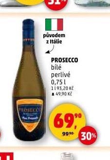 Prosecco bílé perlivé 0,75 l
