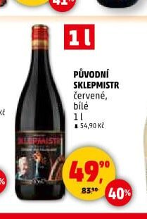 Původní Sklepmistr červené, bílé 1 l