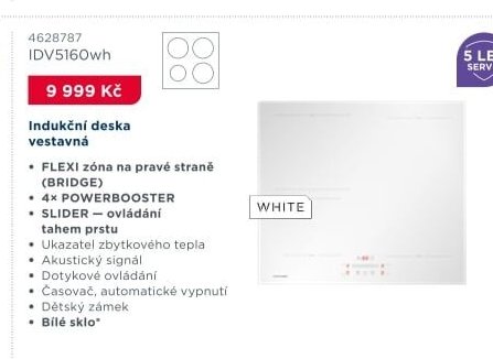 Indukční deska vestavná IDV5160wh
