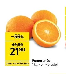 Pomeranče 1 kg, volný prodej