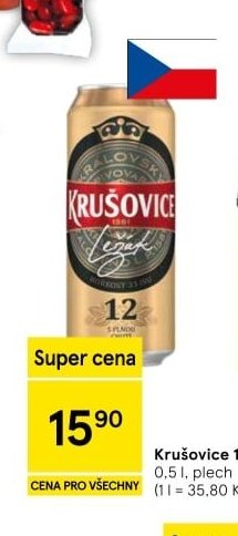 Krušovice 12 0,5 l, plech