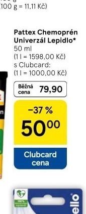 Pattex Chemoprén Univerzál Lepidlo 50 ml
