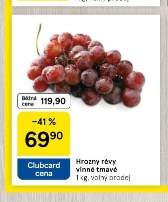 Hrozny révy vinné tmavé
