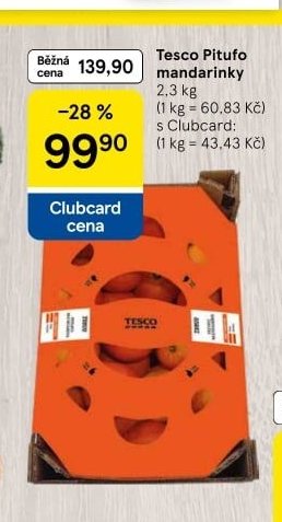 Tesco Pitufo mandarinky