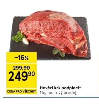 Hovězí krk podplečí